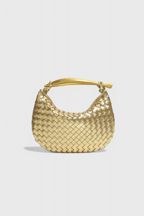 Bolso Gerda Woven con Asa de Oro